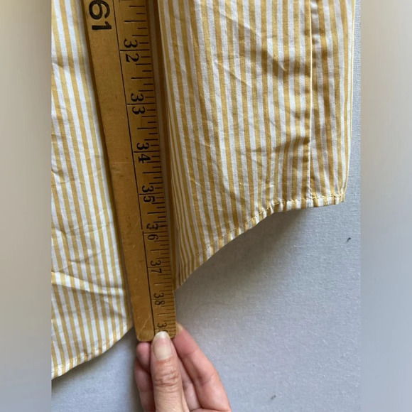Calvin Klein striped cotton belted shirt dress Sz 14 - Picture 10 of 11